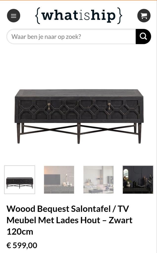 Woood salontafel/tv meubel bequest, Ophalen