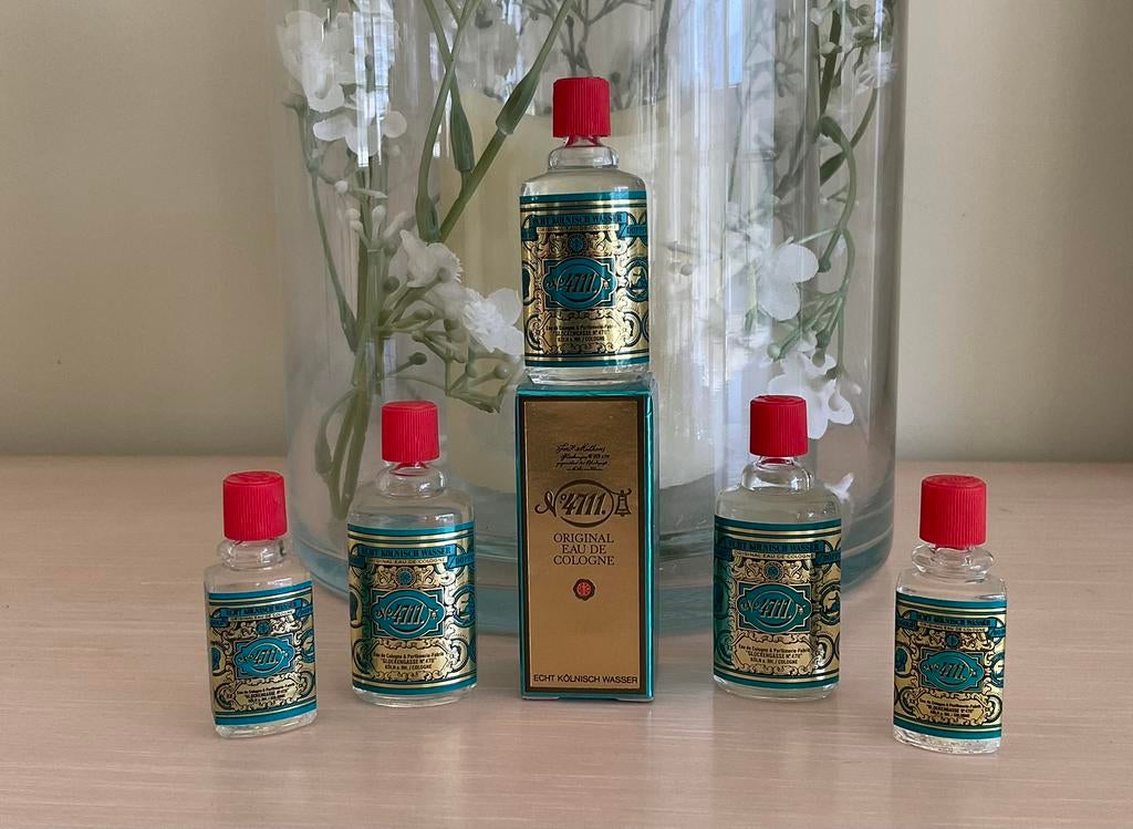 4711 mini parfum flesjes – set van 5 – Original, Verzamelen, Ophalen, Zo goed als nieuw