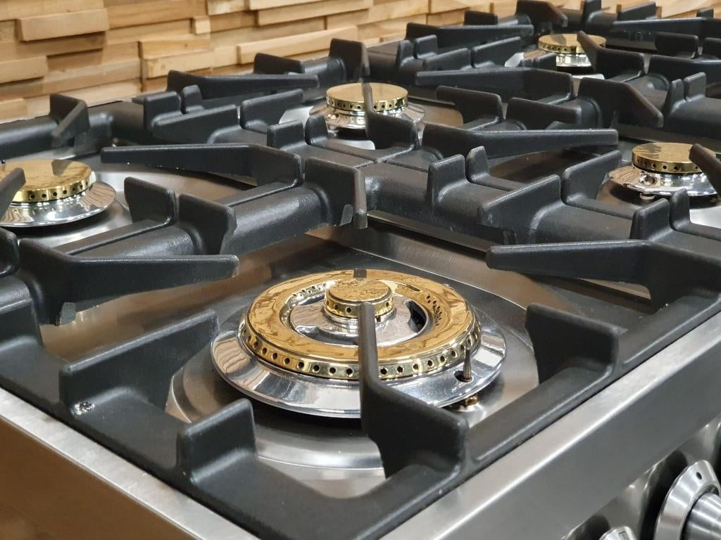 🔥Luxe Boretti Fornuis 100cm RVS GASOVEN 6 pitten, Elektronische apparatuur, Fornuizen, Ophalen, 60 cm of meer, Zo goed als nieuw