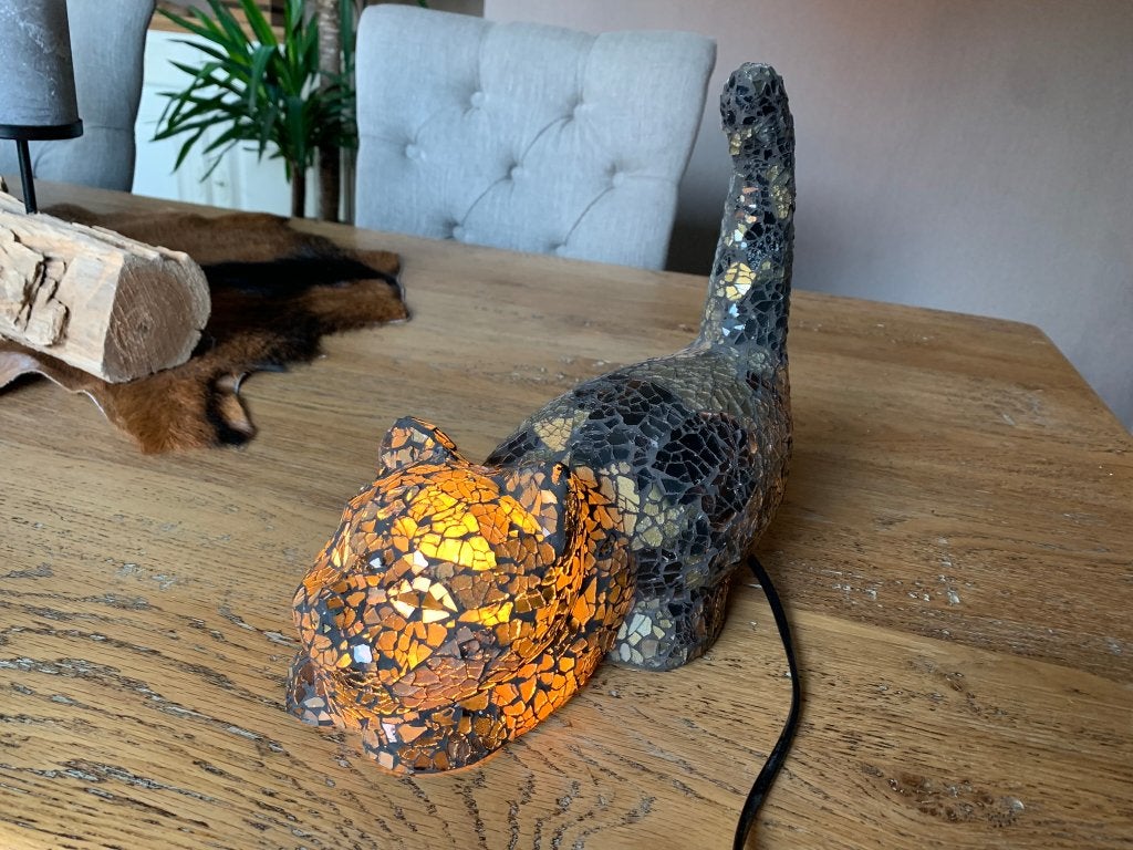 Lamp glas mozaiek, Huis en Inrichting, Handgemaakt, E27 (groot), Ophalen of Verzenden, Glas