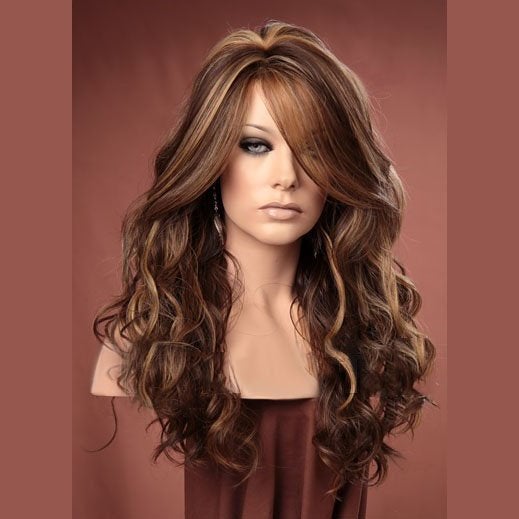 Pruik lang haar met krullen model Gabby kleur FS8/27/613, Envoi, Neuf