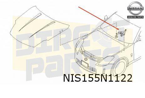 Nissan 350Z Motorkapscharnier Rechts Origineel! 65400CD70A, Neuf, -, -, Nissan