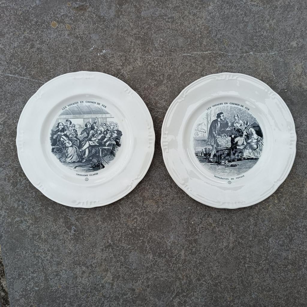 Assiettes décoratives, faïencerie Boch, vers 1980, Enlèvement ou Envoi