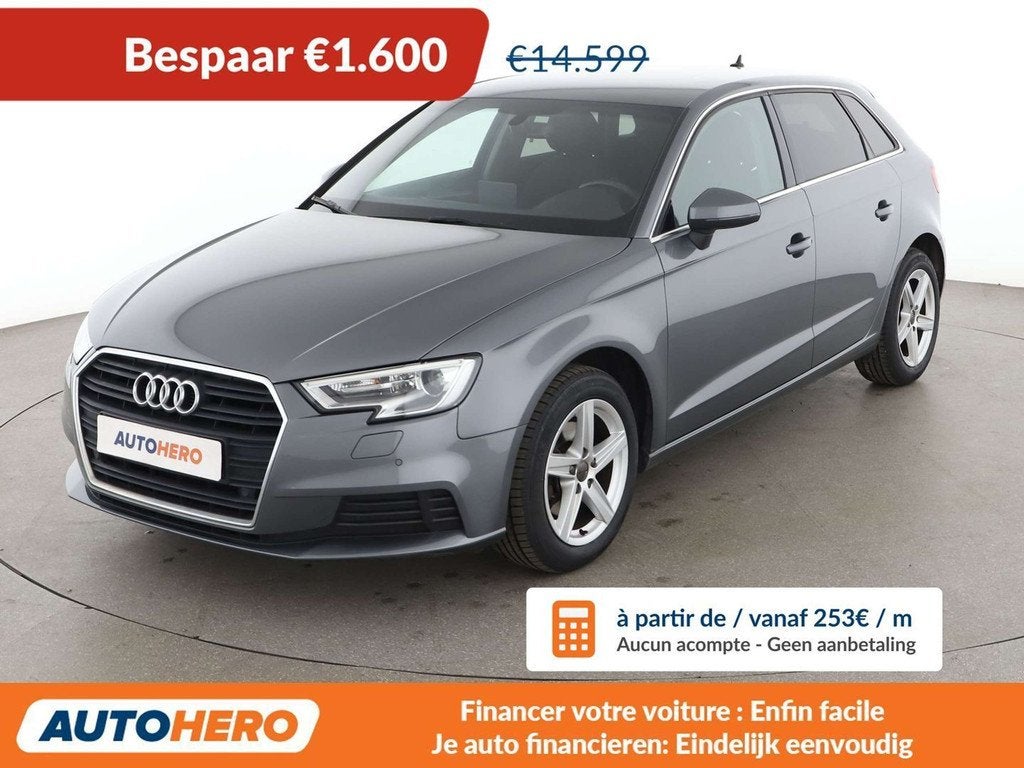 Audi A3 30 TFSI (année de construction 2018), Autos, Argent ou Gris, Achat, Euro 6, Noir