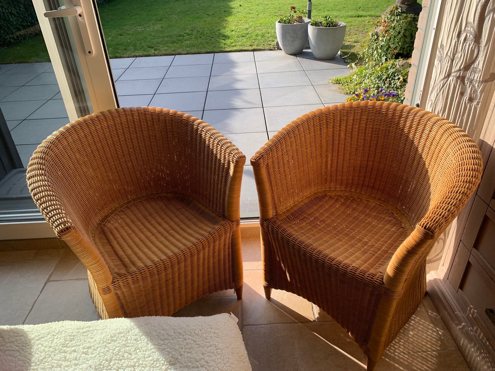 Rotan zeteltjes, Jardin & Terrasse, Chaises de jardin, Enlèvement, Comme neuf, Rotin