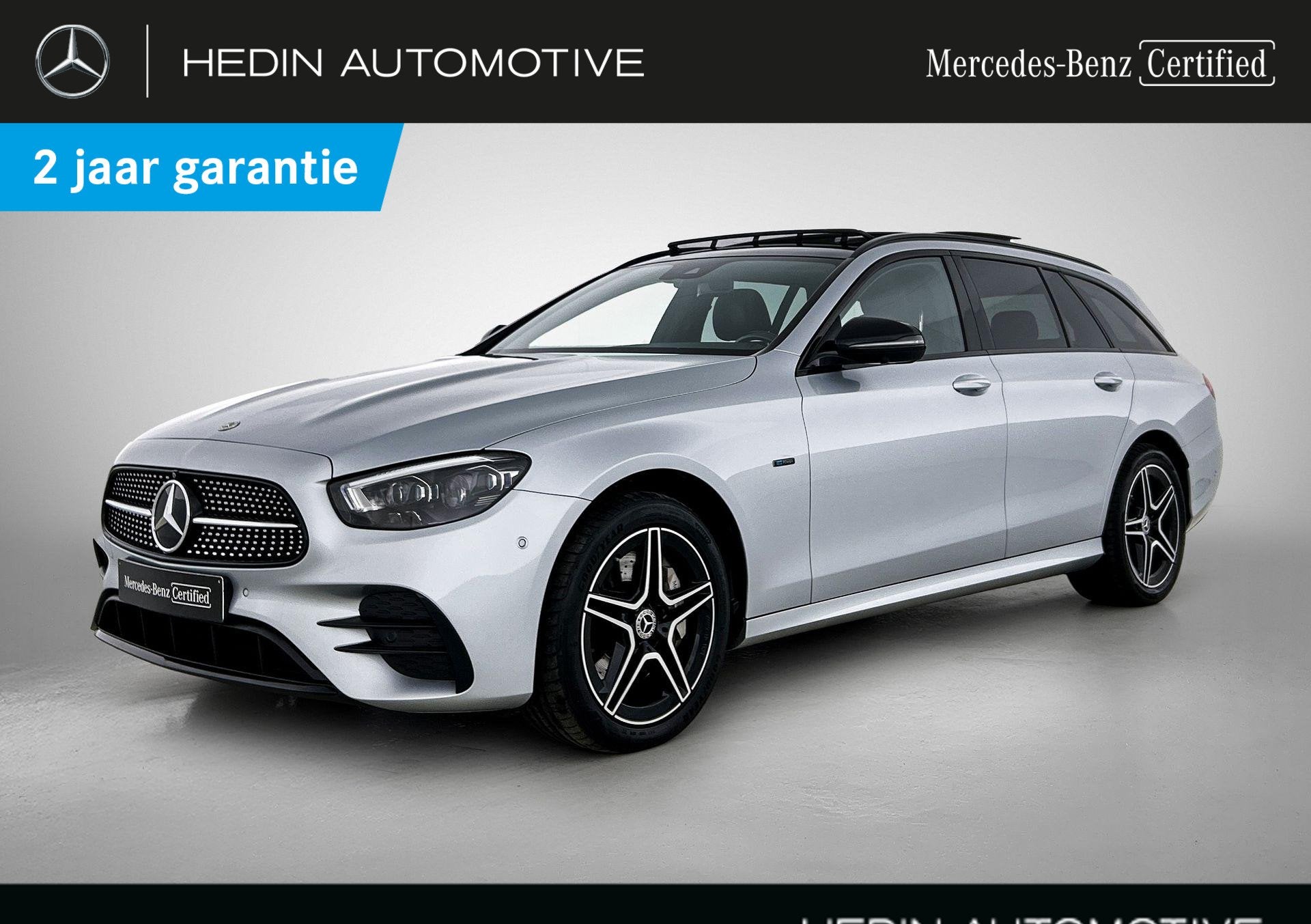 Mercedes-Benz E-Klasse 300 de Break AMG Line | Panoramisch D, Auto's, Automaat, Gebruikt, Zwart, 4 cilinders