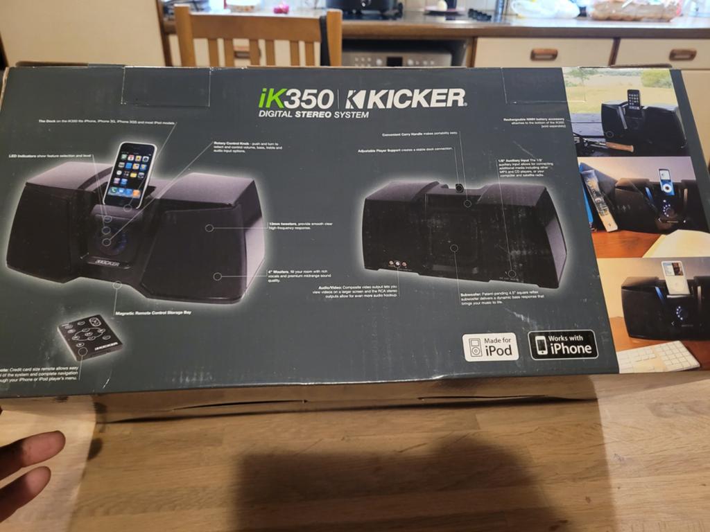Kicker Speaker iPod Dock + Bluetooth Module - Nieuw in Doos, Enlèvement, Subwoofer