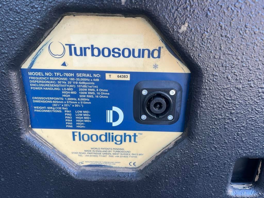 turbosound floodlight (tfl760h), Enlèvement, Comme neuf