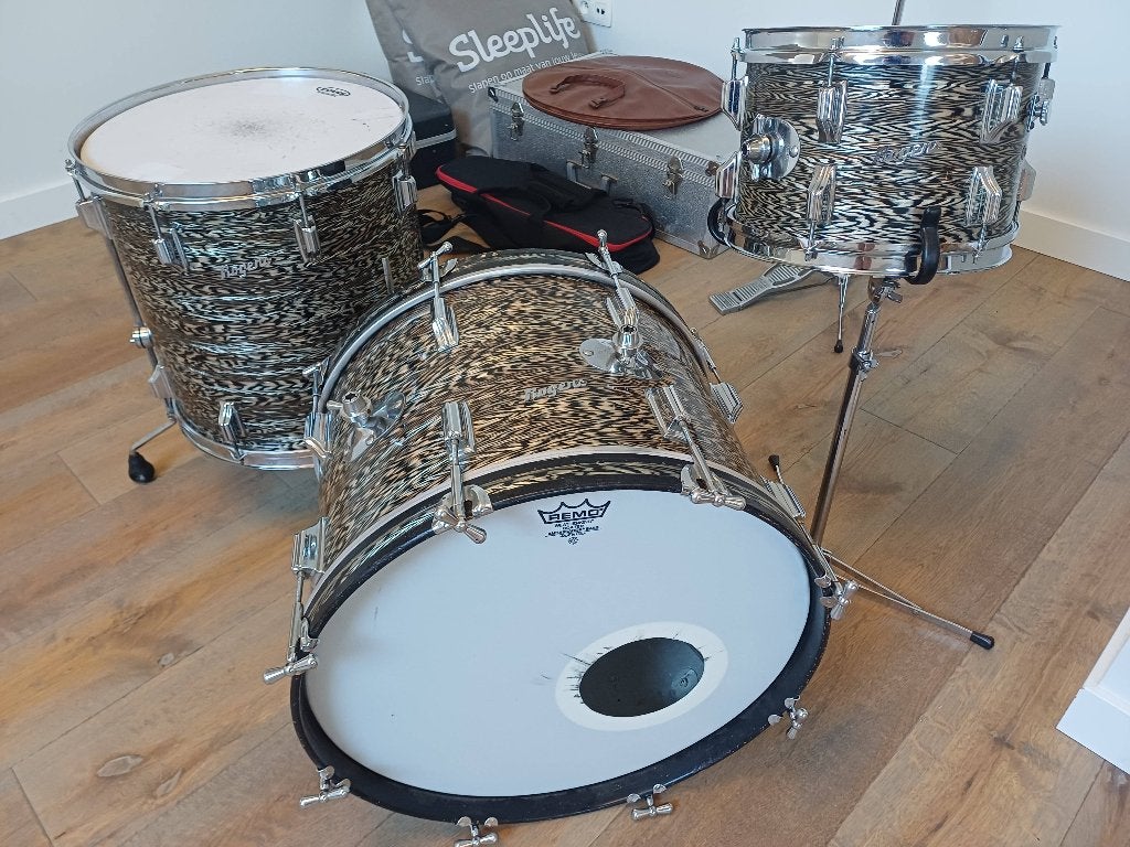 Rogers 60's black onyx ruilen-> Ludwig 60's superclassic set, Musique & Instruments, Batteries & Percussions, Comme neuf, Ludwig