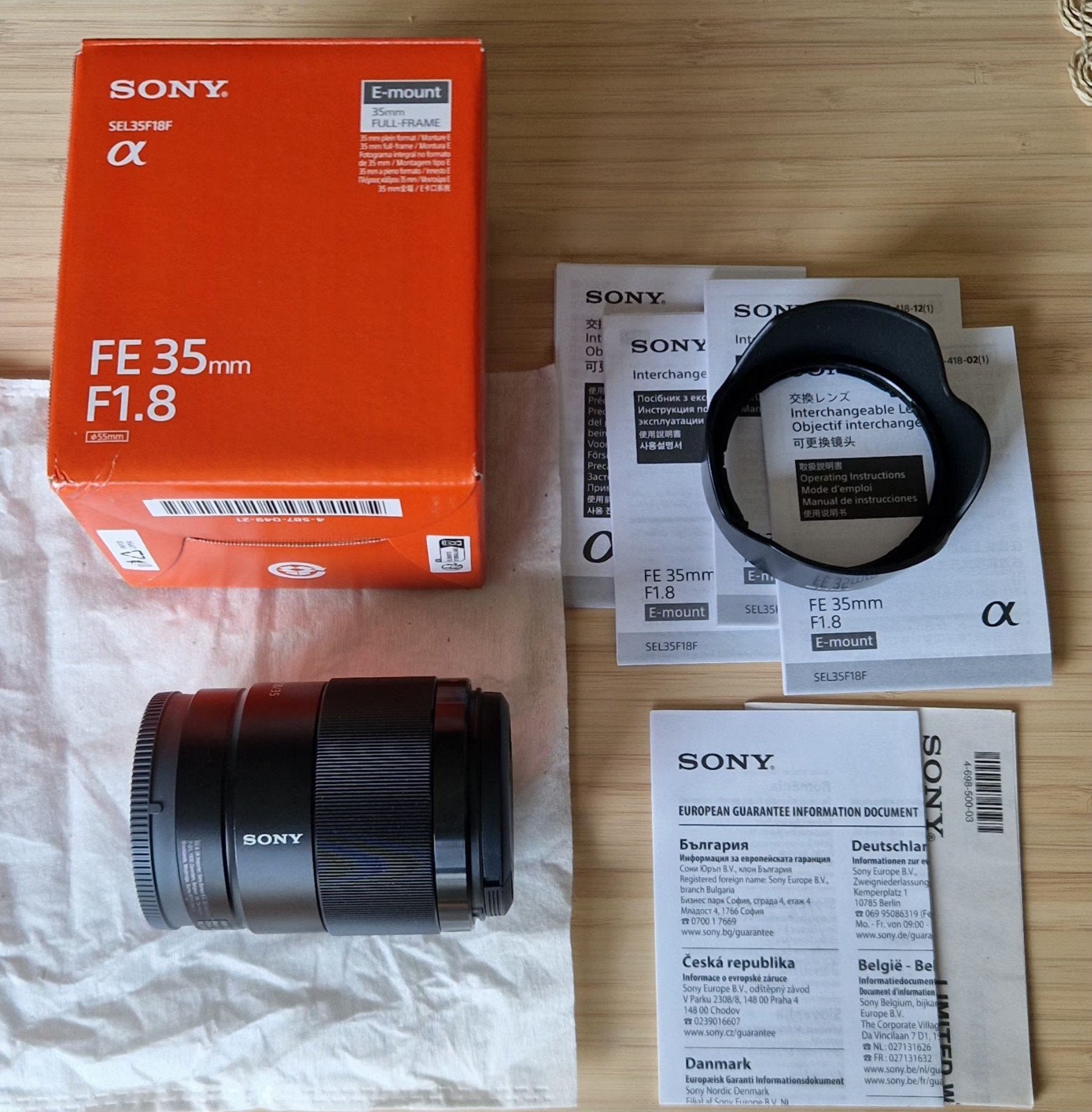 SONY FE 35mm F1.8 | SEL35F18F 5 jaar garantie, Audio, Tv en Foto, Foto | Lenzen en Objectieven, Sony E-mount, Ultrasone focusmotor