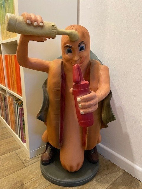Unieke Horeca Eyecatcher: Hotdog Man, Huis en Inrichting, Overige Huis en Inrichting, Ophalen, Zo goed als nieuw