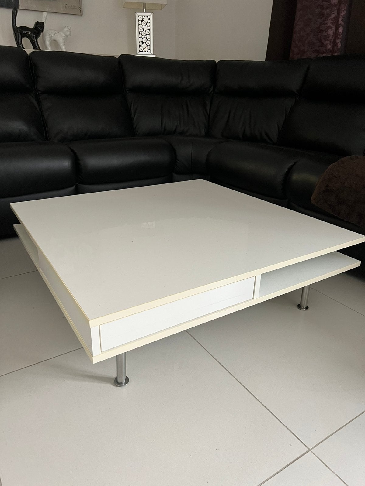 Salontafel hoogglans wit, Huis en Inrichting, Ophalen, Gebruikt