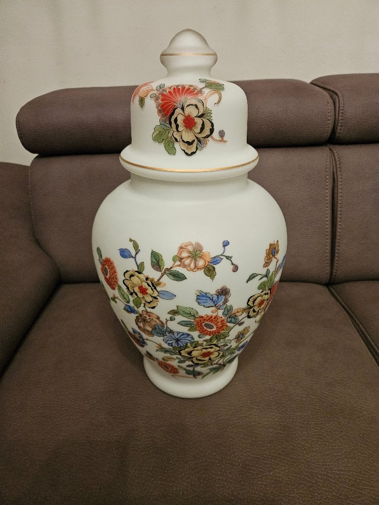 vase antique en verre opalin satiné, Antiquités & Art, Enlèvement