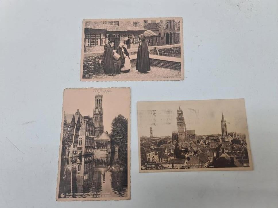 3 postkaarten Brugge, Verzamelen, Ophalen of Verzenden