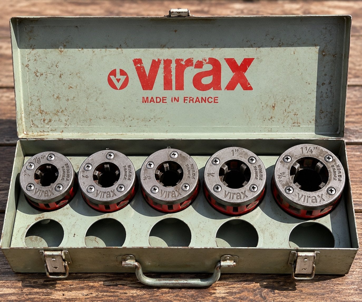 Lot 5 têtes de filière VIRAX, Enlèvement, Utilisé