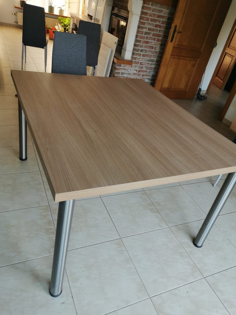 Ixina eettafel 130x110cm, Huis en Inrichting, Tafels | Eettafels, Ophalen, Gebruikt, Vier personen, Rechthoekig