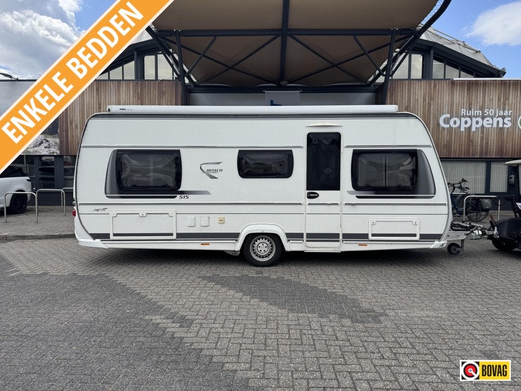 Fendt Bianco Activ 515 SGE 2019 Mover,Airco,Luifel!, Caravans en Kamperen, Caravans, 2 aparte bedden, Schokbreker, Treinzit, Fendt