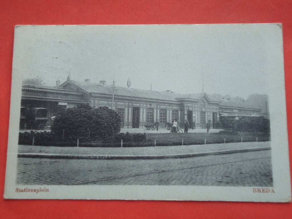 Noord-Brabant > Breda Stationsplein, Collections, Cartes postales | Pays-Bas, Envoi, Avant 1920, Affranchie, Brabant du Nord/ Brabant Septentrional