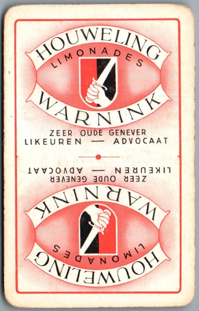 speelkaart - LK15592 - Houweling - Warnink, Verzamelen, Speelkaarten, Jokers en Kwartetten, Verzenden, Zo goed als nieuw, Speelkaart(en)