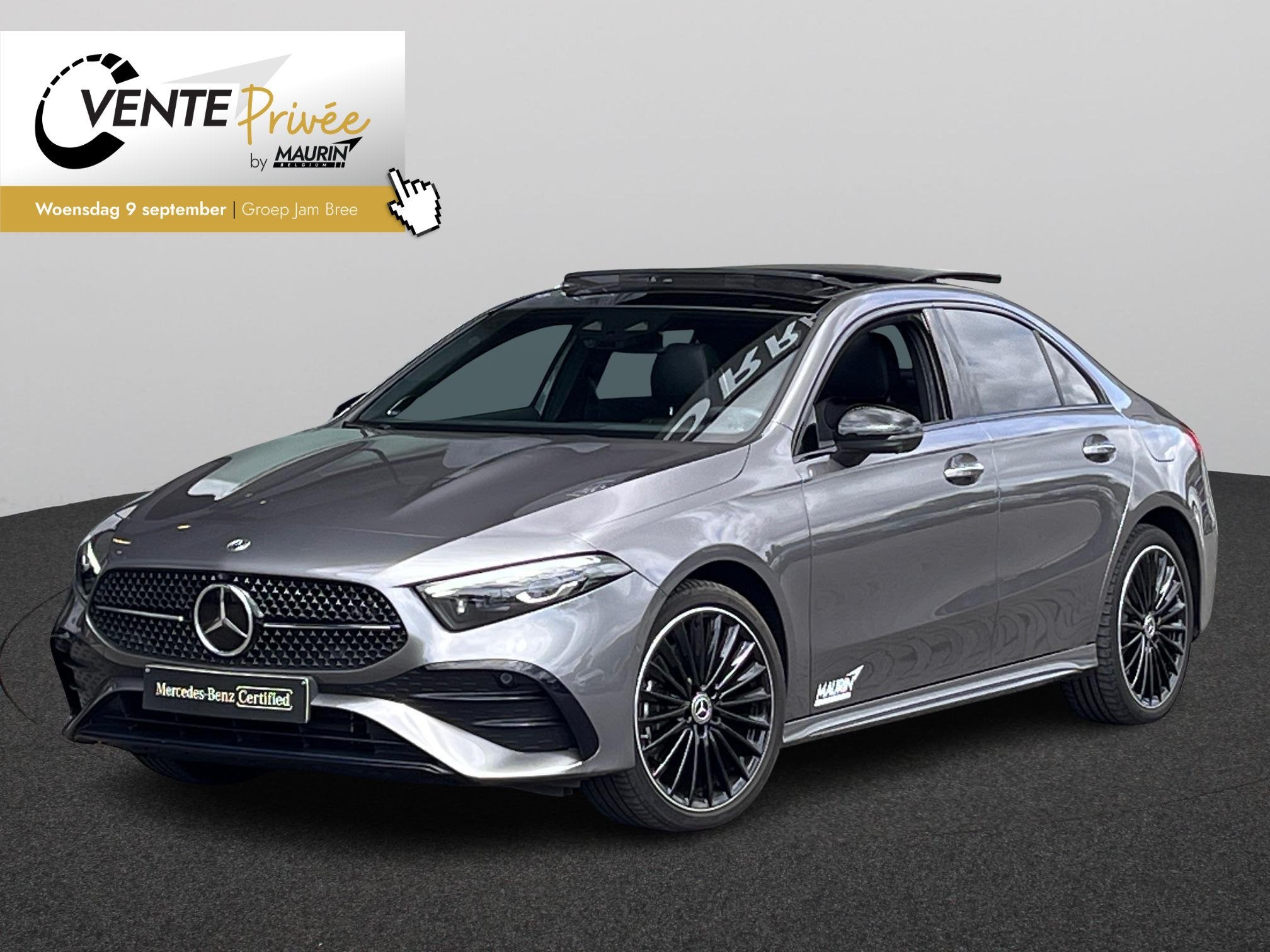 Mercedes-Benz A-Klasse Limousine A 250 e AMG Line, Auto's, 4 deurs, Stof, Gebruikt, 16 kWh