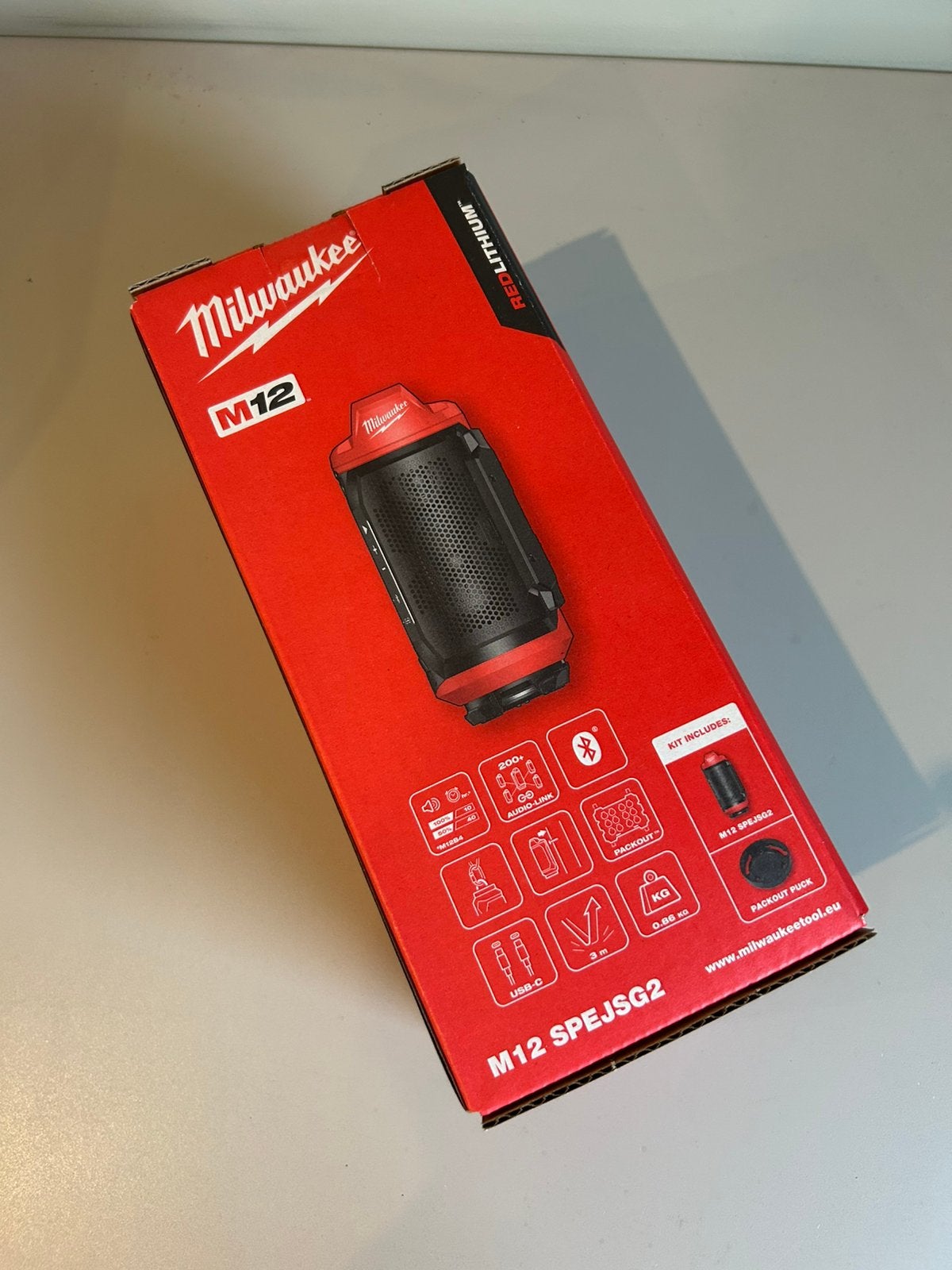 Enceinte Bluetooth de chantier Milwaukee M12 SPEJSG2 Neuve, TV, Hi-fi & Vidéo, Enceintes, Bluetooth, Enlèvement, Neuf, Enceinte portable