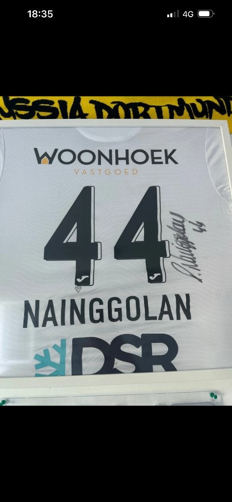 Gedragen en gesigneerd voetbal truitje, Sport en Fitness, Voetbal, Maat XL, Ophalen, Zo goed als nieuw, Shirt