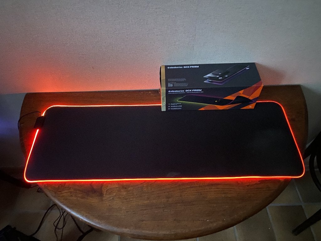 SteelSeries QcK Prism RGB Gaming Muismat, Computers en Software, Ophalen, Gaming muismat, Zo goed als nieuw, Steelseries