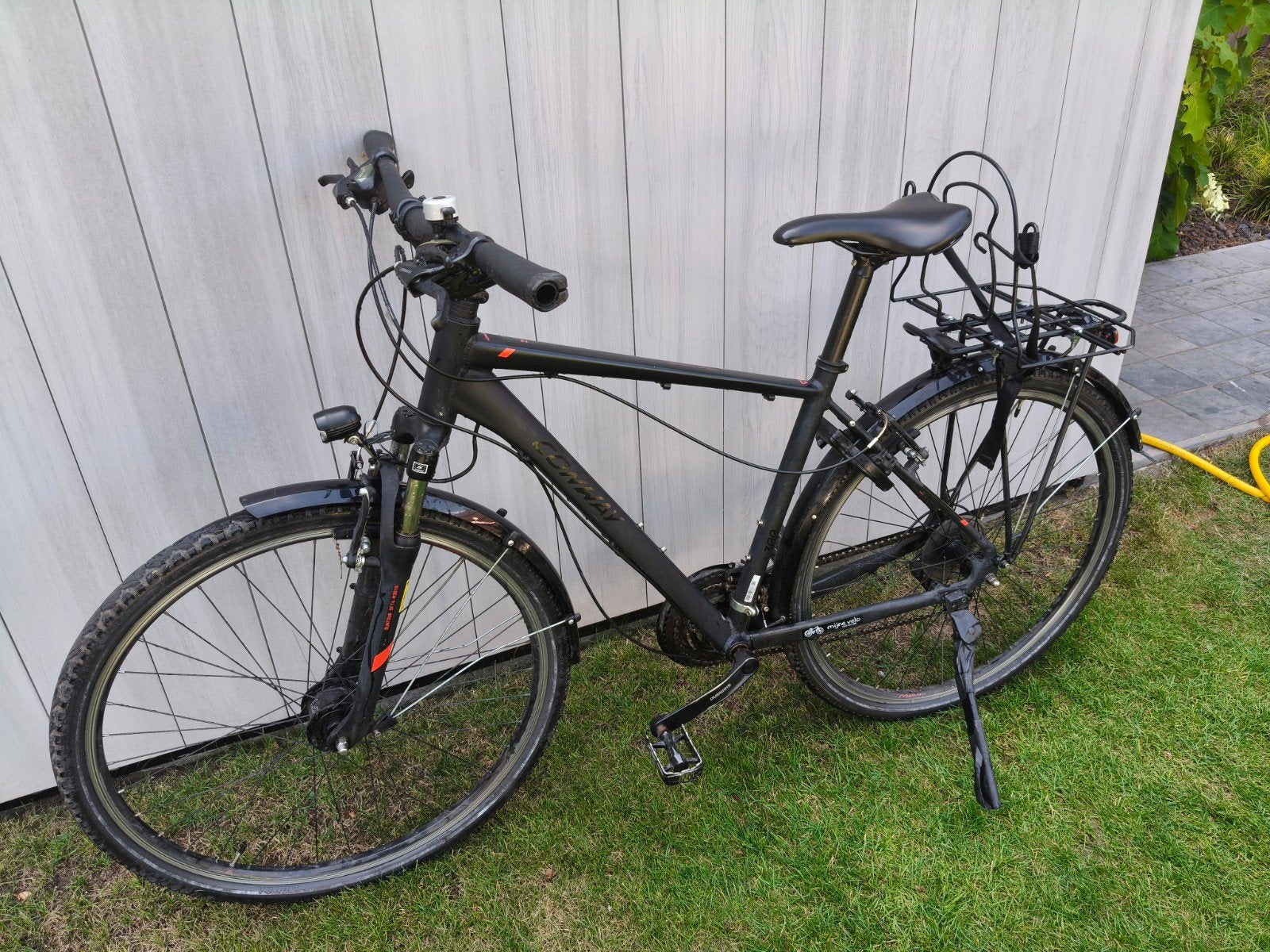 Zwarte sportfiets conway met rode accenten 28''', Gebruikt, Versnellingen, Conway, Ophalen