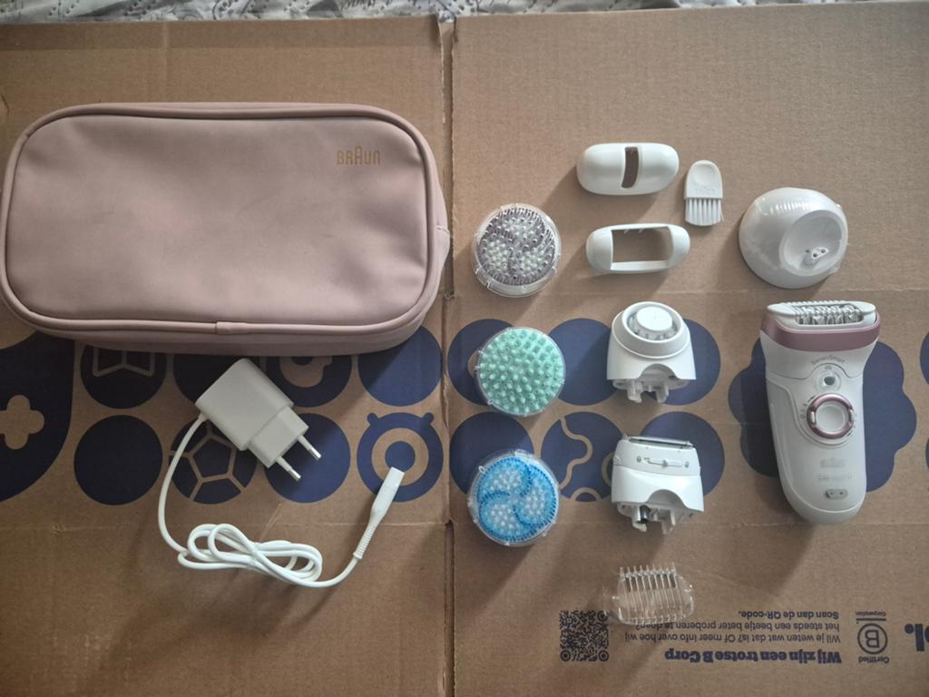 Braun Silk Epil 9 epilator (ongebruikte accesoires + tas), Enlèvement ou Envoi