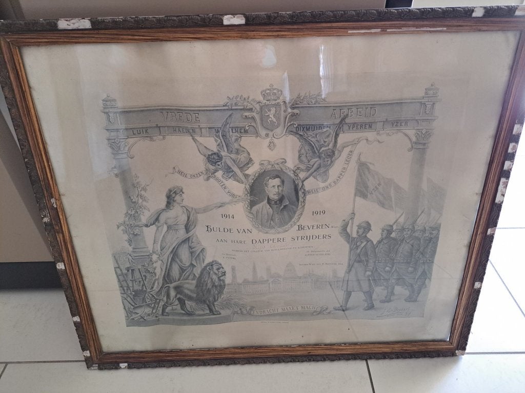 eerste wereldoorlog gedenkteken, Verzamelen, Ophalen