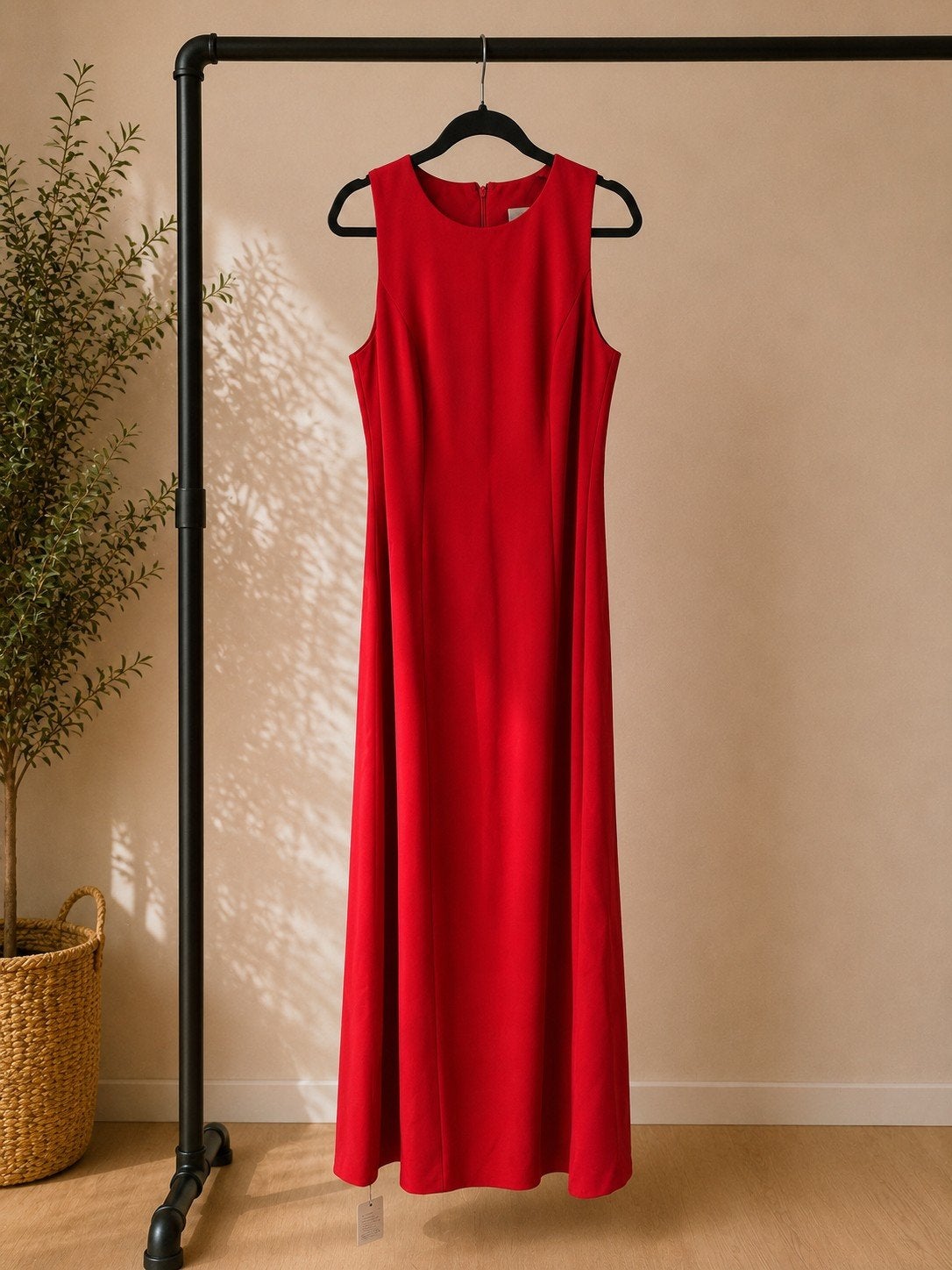 Rode avondjurk met split, maat 44, Kleding | Dames, Galajurk, Maat 42/44 (L), Nieuw, Ophalen of Verzenden