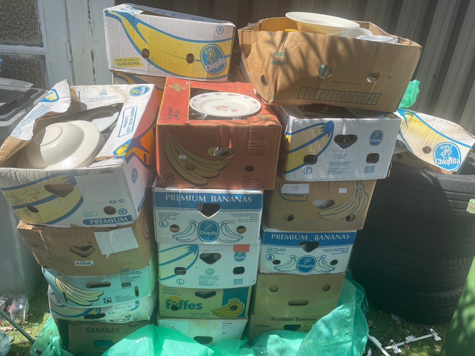 28 Bananendozen Lots Met Borden Goede Staat, Diversen, Ophalen, Gebruikt