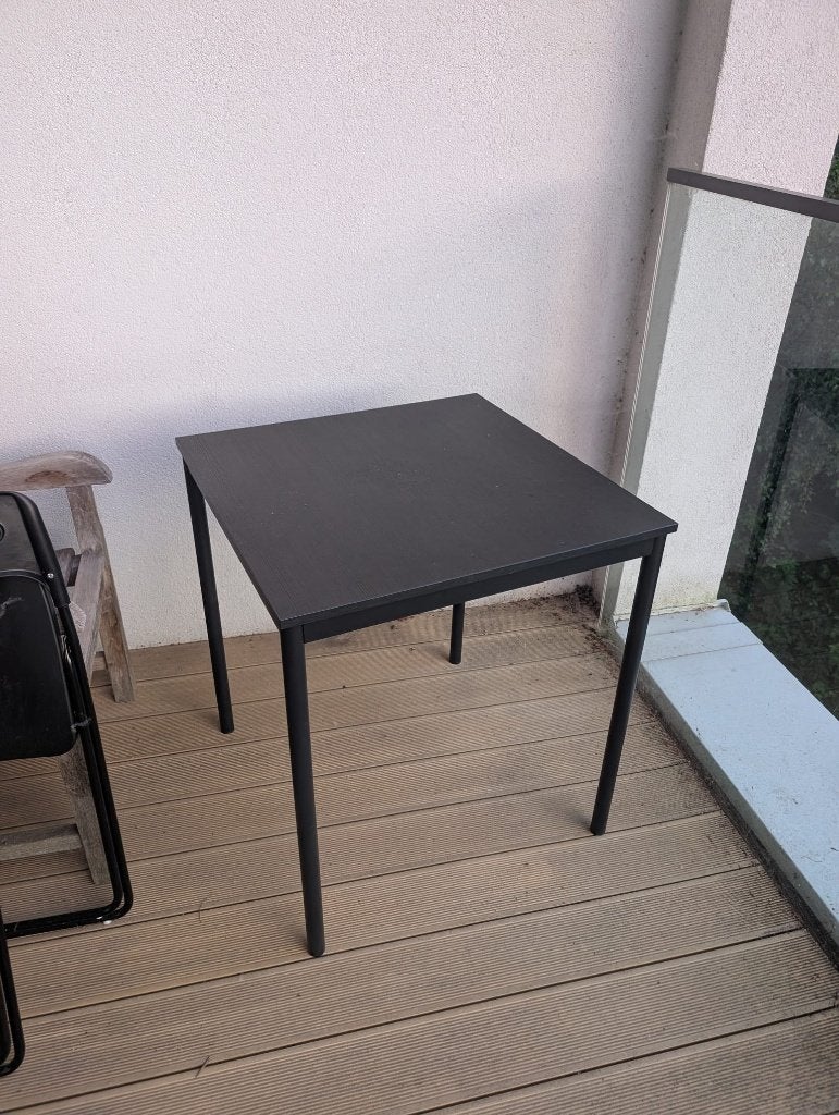 Ikea zwarte tafel 67x67x75, Huis en Inrichting, Tafels | Eettafels, Ophalen, 50 tot 100 cm, Vierkant, Tot twee personen