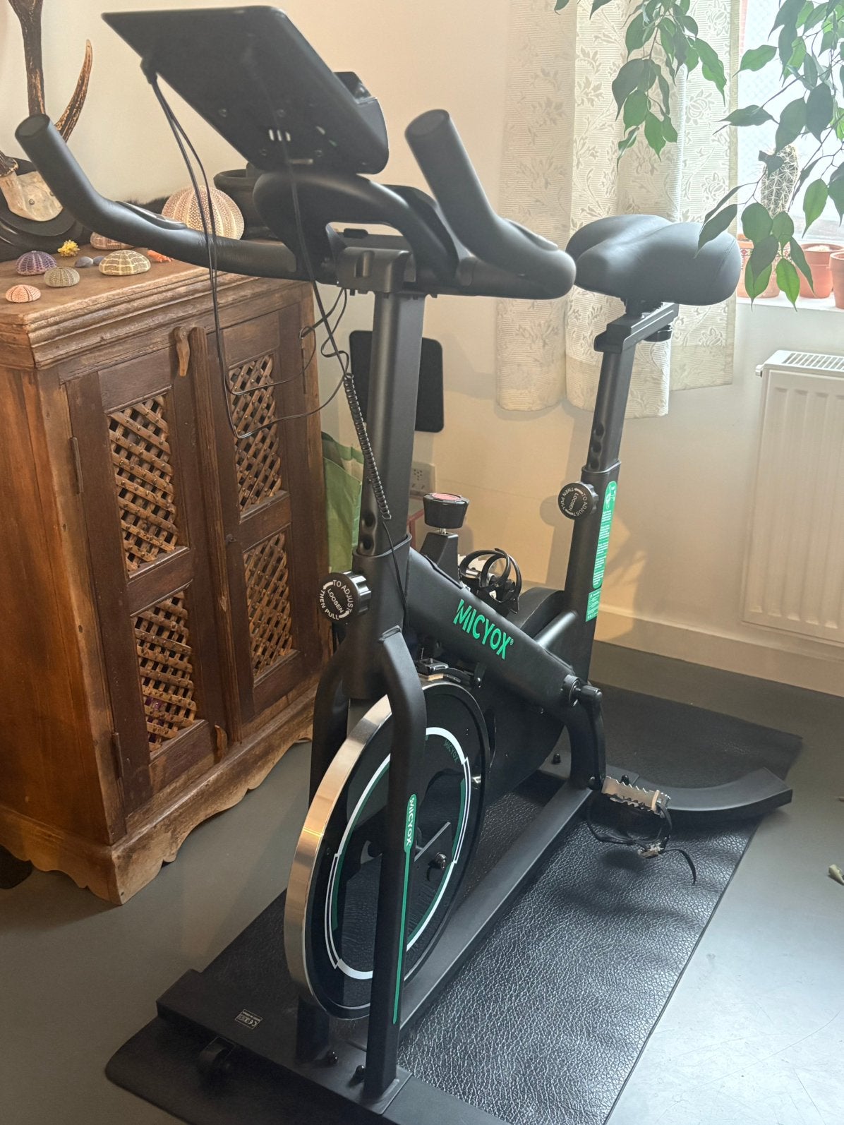 Micyox - vélo de spinning et home trainer, Sports & Fitness, Enlèvement, Comme neuf, Vélo d'appartement