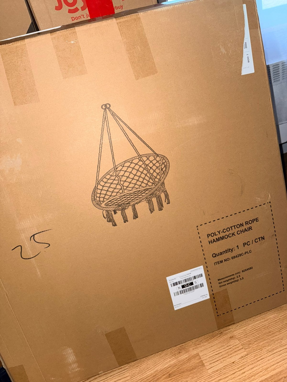 Chaise Hamac Suspendue Boho – Beige, Tuin en Terras, Hangmatten, Ophalen of Verzenden, Nieuw, Eenpersoons, Binnen