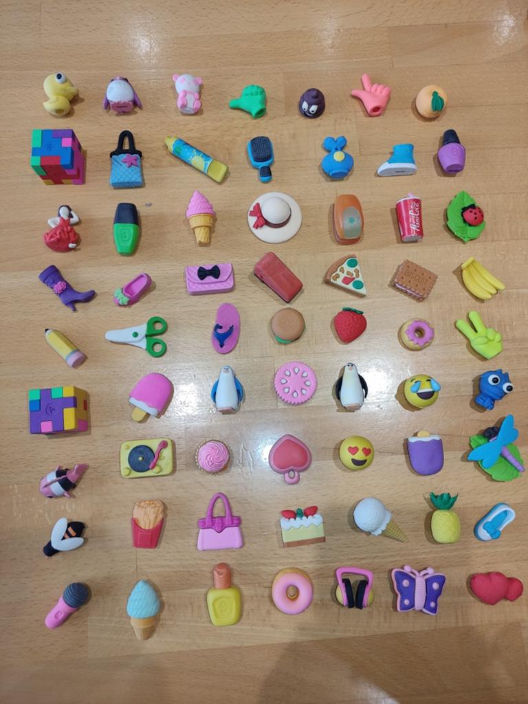 Verzameling gommen, gummen, gommetjes en gummetjes, Ophalen