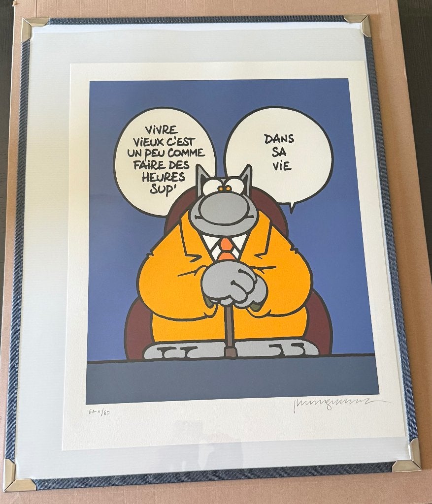 Sérigraphie Le chat Geluck : Vieux, Enlèvement ou Envoi