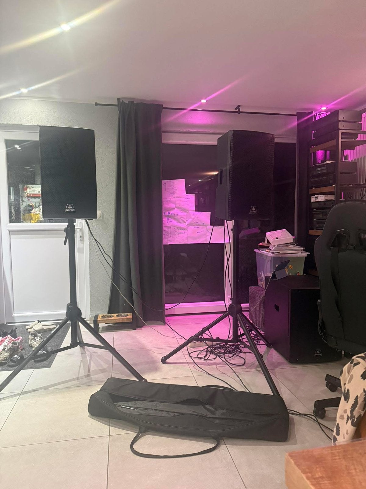 Devine 2x onyx 12A 1x onyx 15SA subwoofer aktieve set, Audio, Tv en Foto, Professionele apparaten, Ophalen, Zo goed als nieuw