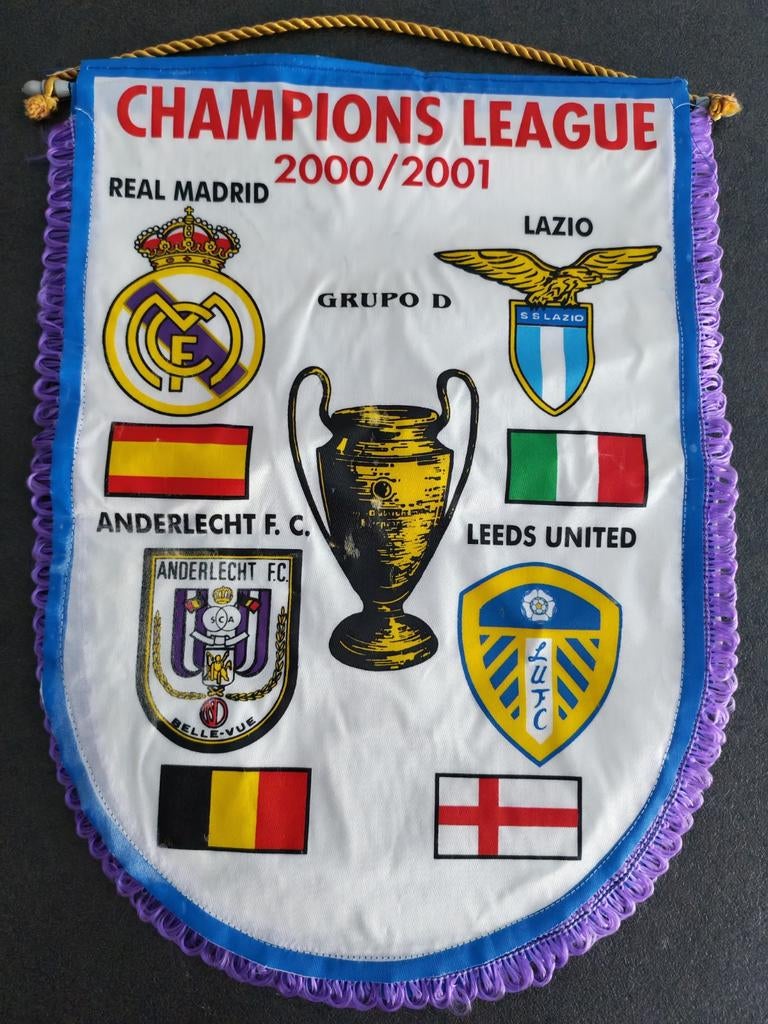 2000-01 RSC Anderlecht  sublieme vintage vaandel vaantje, Ophalen of Verzenden
