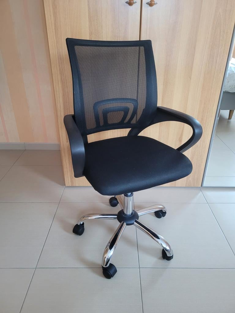 Chaise de bureau à roulettes noire, Chaise de bureau