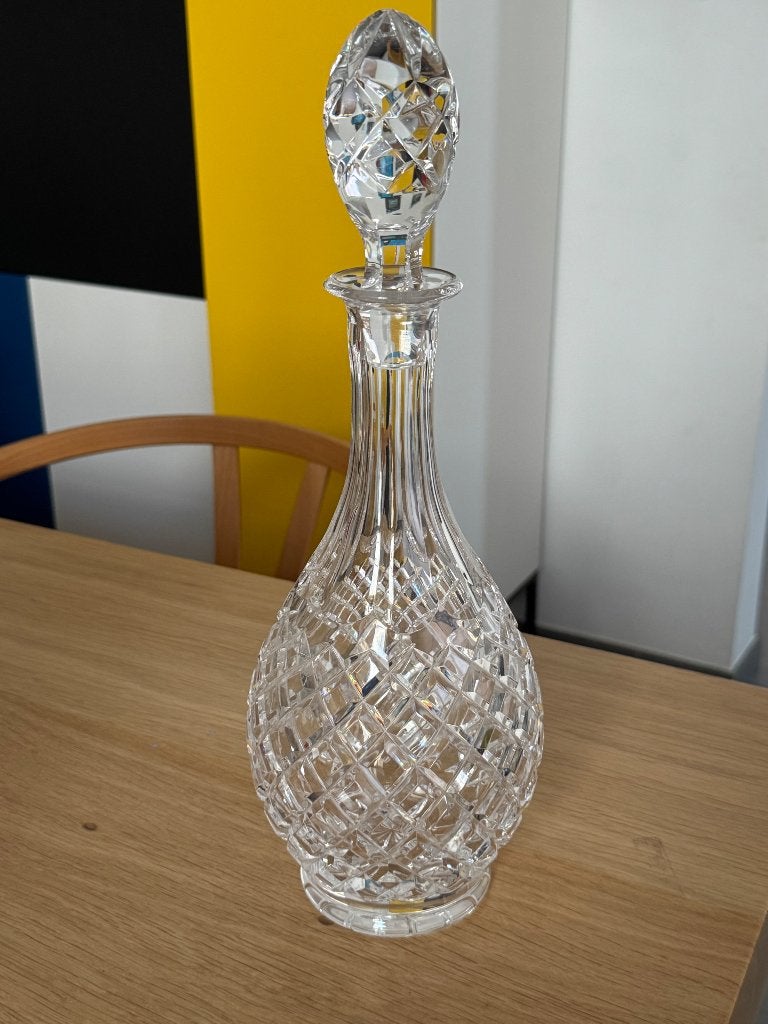 Vintage kristallen karaf met stop, Ophalen of Verzenden