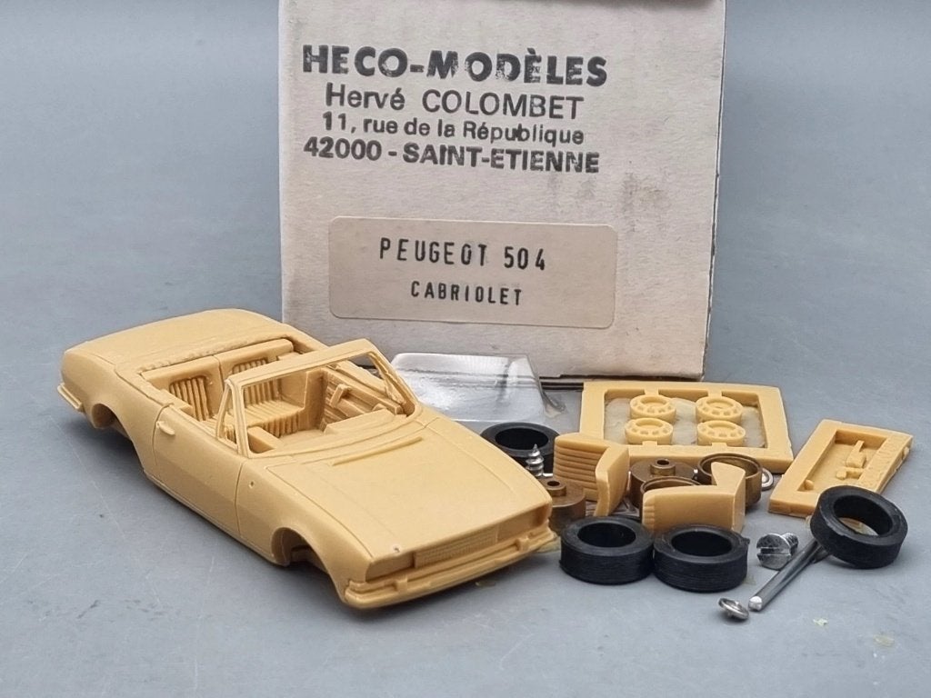 1:43 Heco Modèles Resin kit Peugeot 504 1969-1974 cabriolet, Hobby & Loisirs créatifs, Enlèvement ou Envoi, Comme neuf, Voiture
