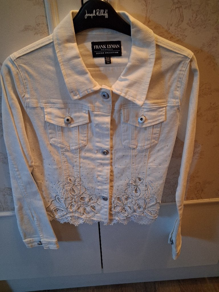 Frank Lyman Wit Jeans vestje , NIEUW, Maat 38/40 (M), Wit, Nieuw, Ophalen of Verzenden