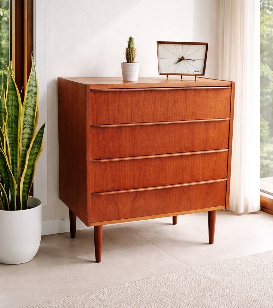 Prachtige Scandinavisch Design ladekast, Ophalen, Zo goed als nieuw, Teakhout, Midcentury