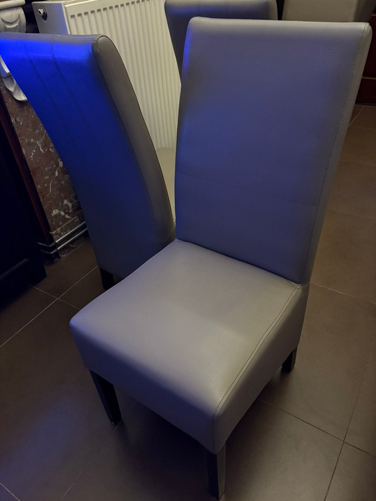 6 eetkamerstoelen, Huis en Inrichting, Ophalen, Gebruikt, Overige kleuren, Leer