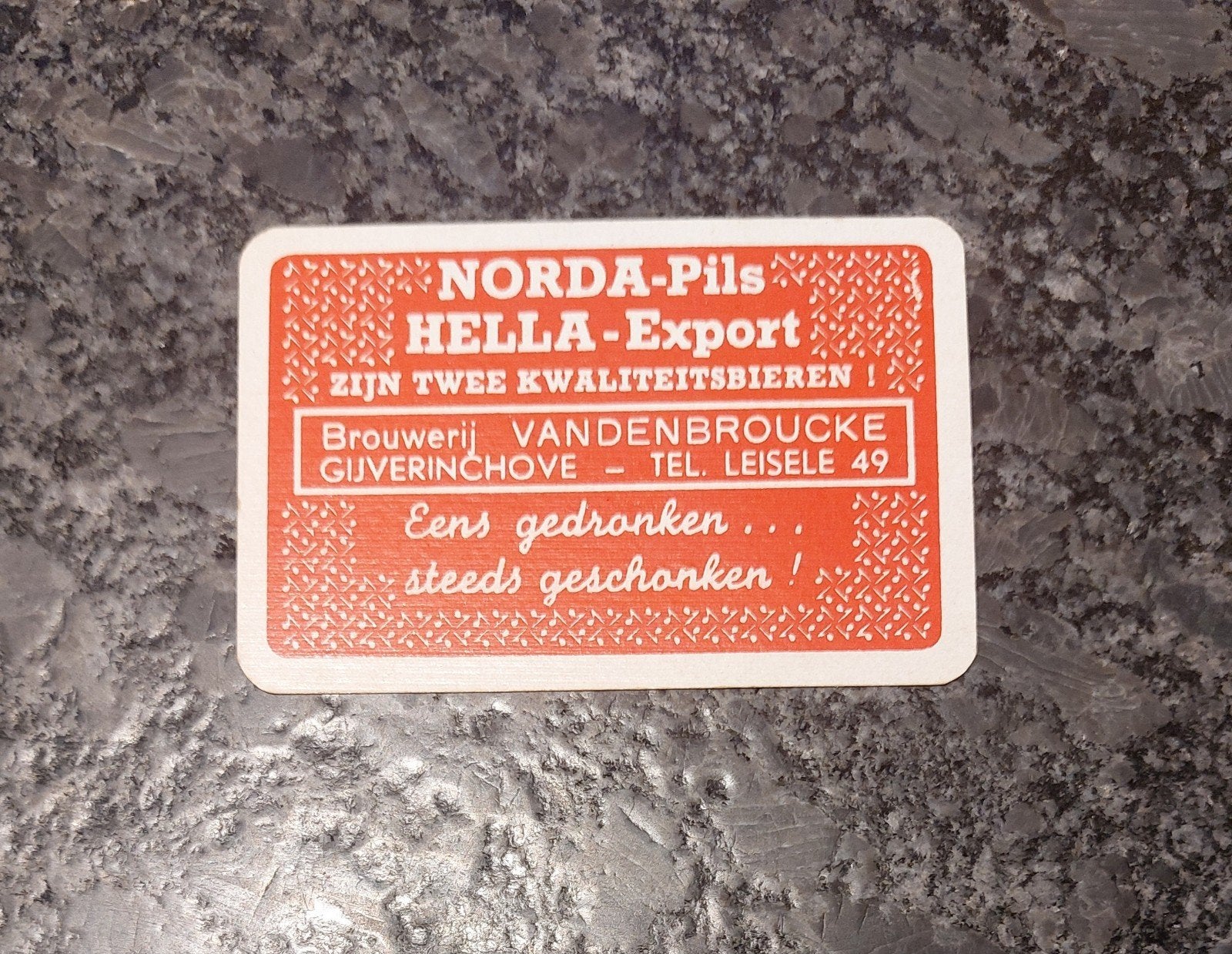 oude speelkaart brouwerij Vandenbroucke Gijverinchhove, Verzamelen, Ophalen of Verzenden