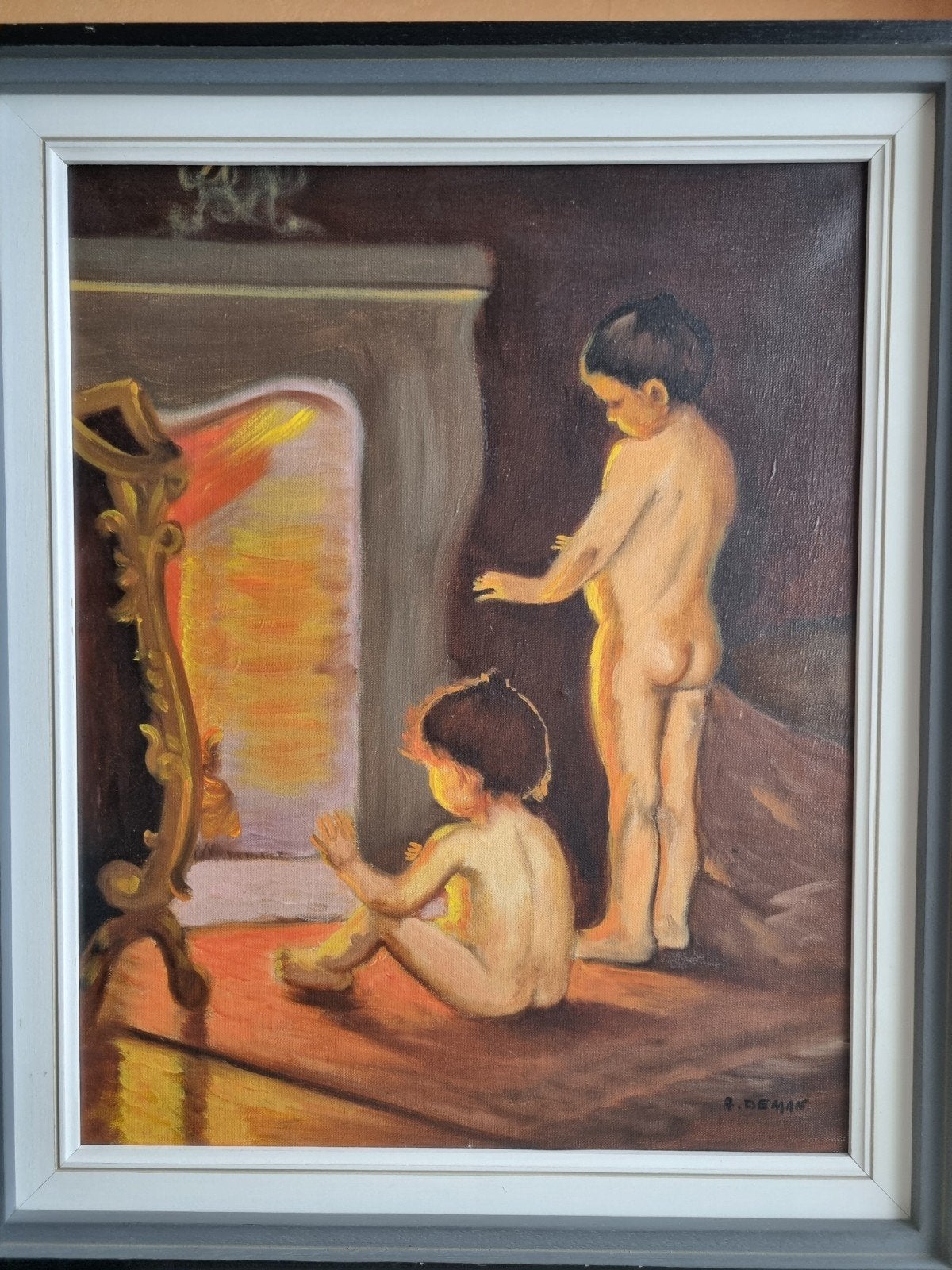Schilderij,  A. Deman, Ophalen