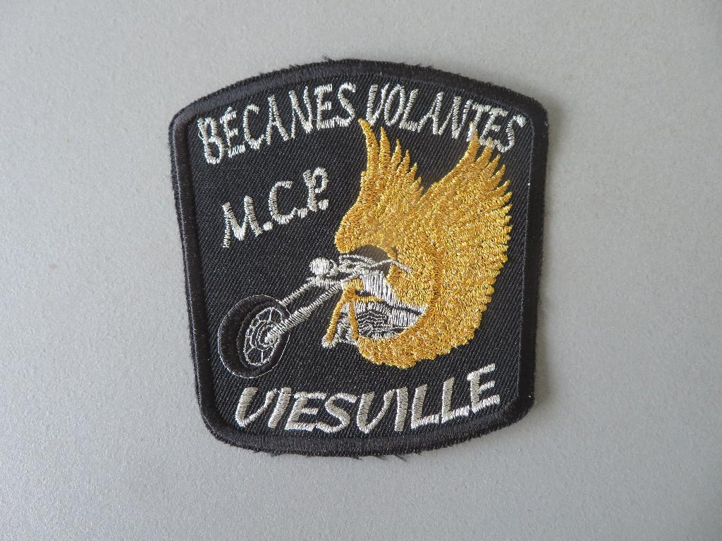 vintage patch Motorclub M.C.P. Becanes Volantes Viesville, Ophalen of Verzenden, Zo goed als nieuw