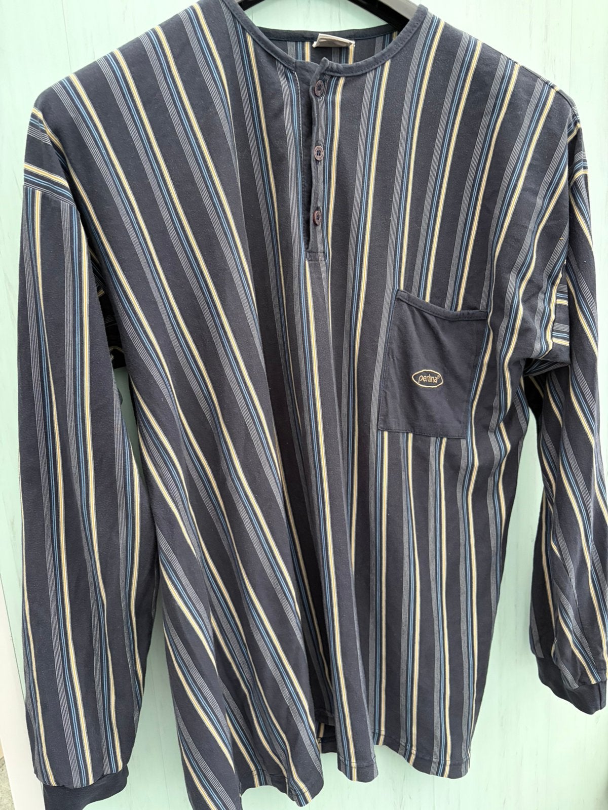 Heel mooi blauuw gestreept nachthemd heren Xl, Kleding | Heren, Ophalen of Verzenden