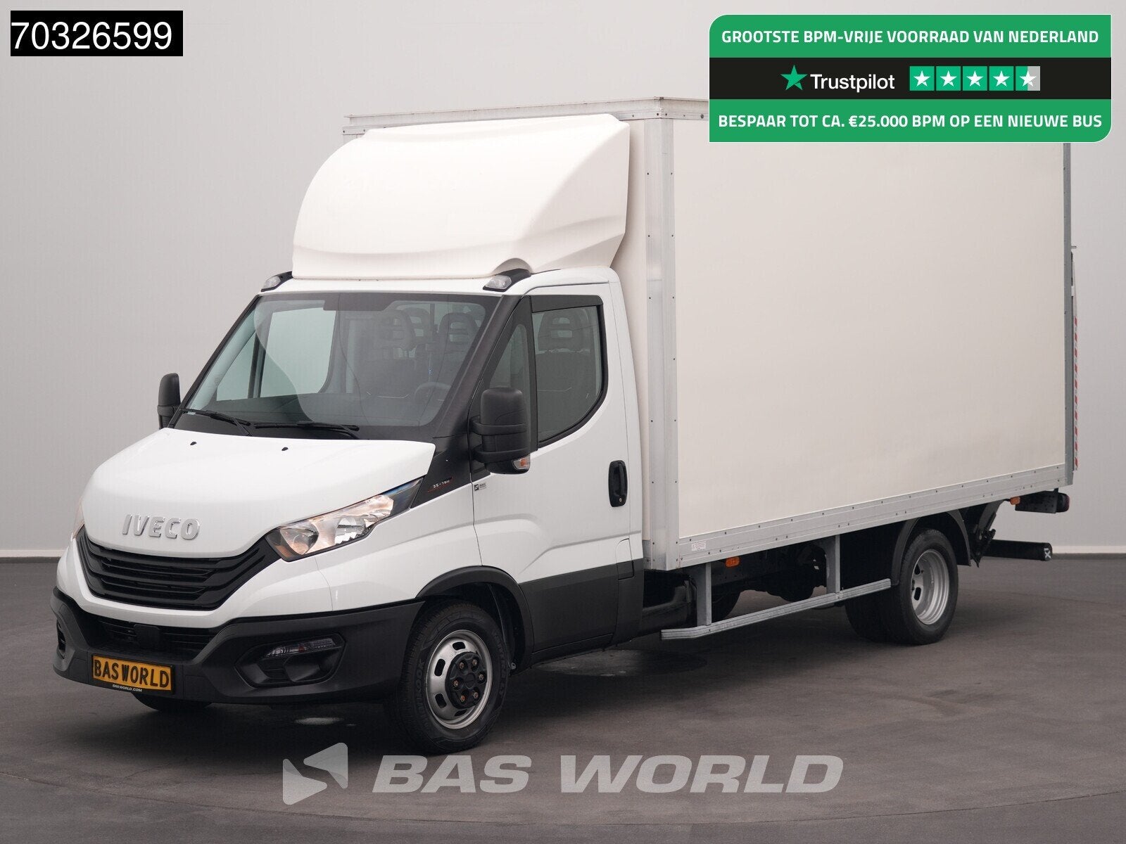 Iveco Daily 35C16 3.0L Laadklep Dubbellucht 160PK Bakwagen A, Stof, Gebruikt, Euro 6, 4 cilinders